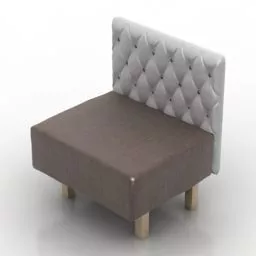 Sofa Short Chesterfield Back 3d model