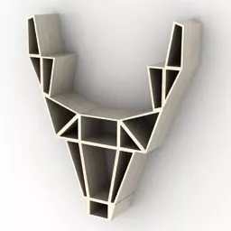 Modern Shelf Deer Shape 3d model Modern Shelf Deer Shape 3d model