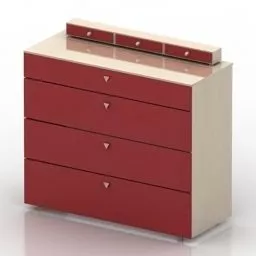 Red Side Locker 3d model