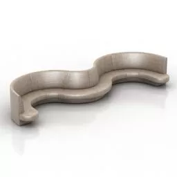 Waiting Curved Sofa 3d model