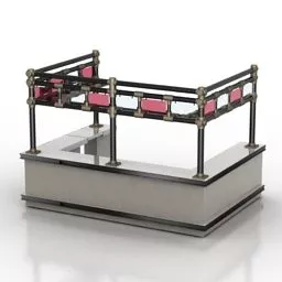 Bar Reception Restaurant Furniture 3d model