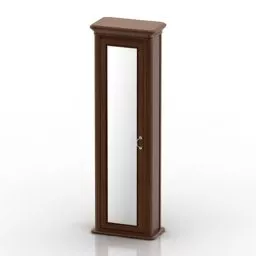 Vertical Locker With Mirror 3d model