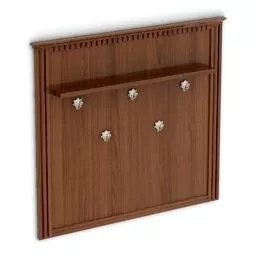 Brass Hanger Wood Panel 3d model
