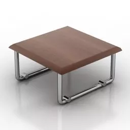 Coffee Table Rectangular Top 3d model