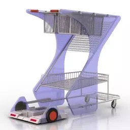 Tall Shelf With Seat Entrance Cabinet 3d model