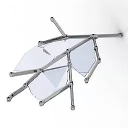 Stylist Shelf Glass Material 3d model