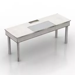 Home Work Table With Drawer 3d model