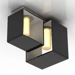 Ceiling Lamp Triangle Pattern Shade 3d model