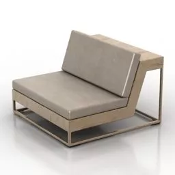 Modernism Waiting Sofa Curved Shape 3d model