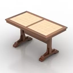 The Bedside Table Antique Furniture 3d model
