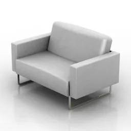 Two Seats Sofa Fauteuil 3d model Two Seats Sofa Fauteuil 3d model