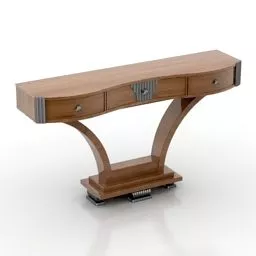 L Shape Table Furniture 3d model