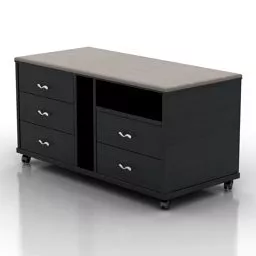 Modern Art Table Curved Edge 3d model