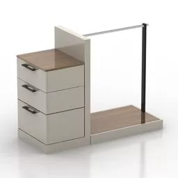 Wall Wine Cabinet Classic Style 3d model