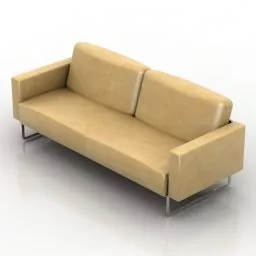 Modern Sofa Upholstered Curved Arm 3d model