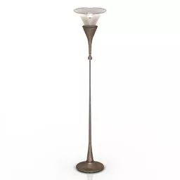 Brass Torchere Lamp 3d model