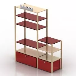 Showcase Rack Decoration 3d model