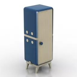 Kid Locker Blue Painted 3d model