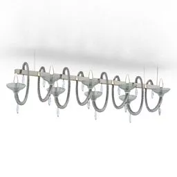 Golden Base Lamp Jade Shade 3d model