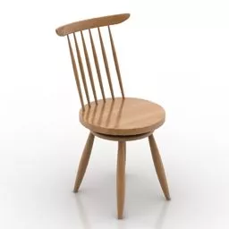 Transparent Acrylic Chair Curved Shape 3d model