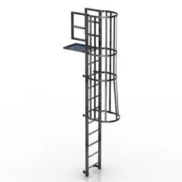 Staircase To The Roof 3d model