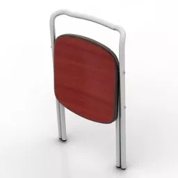 Foldable Chair Wood Top 3d model