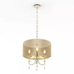 Four Shade Pendant Lamp 3d model
