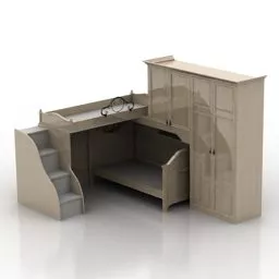 Metal Cabinet School Locker 3d model