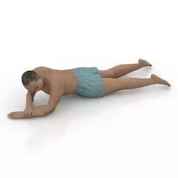 Man On Beach Character 3d model