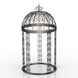Outdoor Pavilion Wire Frame 3d model