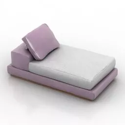 Fabric Sofa Furniture Three Seats 3d model