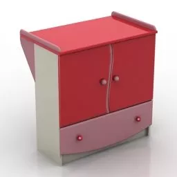 Single Door With Frame On Top Wooden Material 3d model