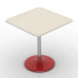 Plastic Coffee Table Round Leg 3d model