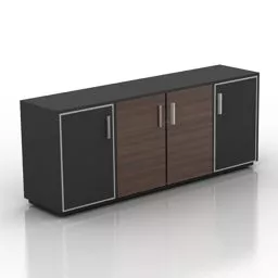 Modern Locker Reception White Painted 3d model