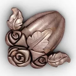 Brass Decorative Floral Texture 3d model