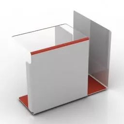 Modern Art Table Curved Edge 3d model