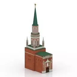 Tower Kremlin Moscow Building 3d model