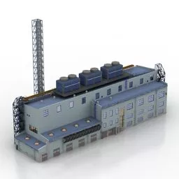 Power Factory Building 3d model