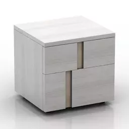 Side Locker With Top Shelf 3d model