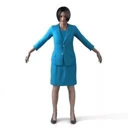 Office Girl Character 3d model