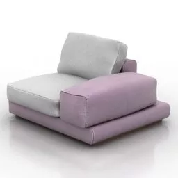 Chinese Upholstered Sofa With Rug 3d model