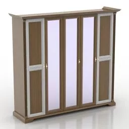 Wall Wardrobe Antique Style 3d model