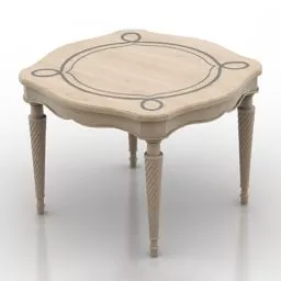 Antique Table Stool 3d model