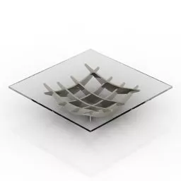 Square Glass Table Atlas 3d model