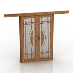 Slide Door Old Style 3d model