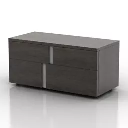 Black Locker Minimalist 3d model