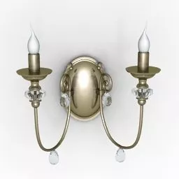 Sconce Lamp Dual Candlestick 3d model
