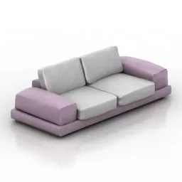 Modern Leather Sofa, Sectional Sofa 3d model