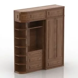 Wood Shelf Fitness Equipment 3d model