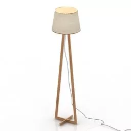 Modern Square Ceiling Lamp Carved Shade 3d model